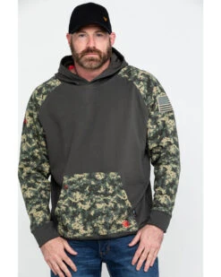 Ariat Men's FR Durastretch Camo Patriot Hoodie Work Sweatshirt - Big