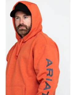Ariat Men's Volcanic Heather Rebar Graphic Hooded Work Sweatshirt - Big & Tall -Ariat 2000282119 803 P5