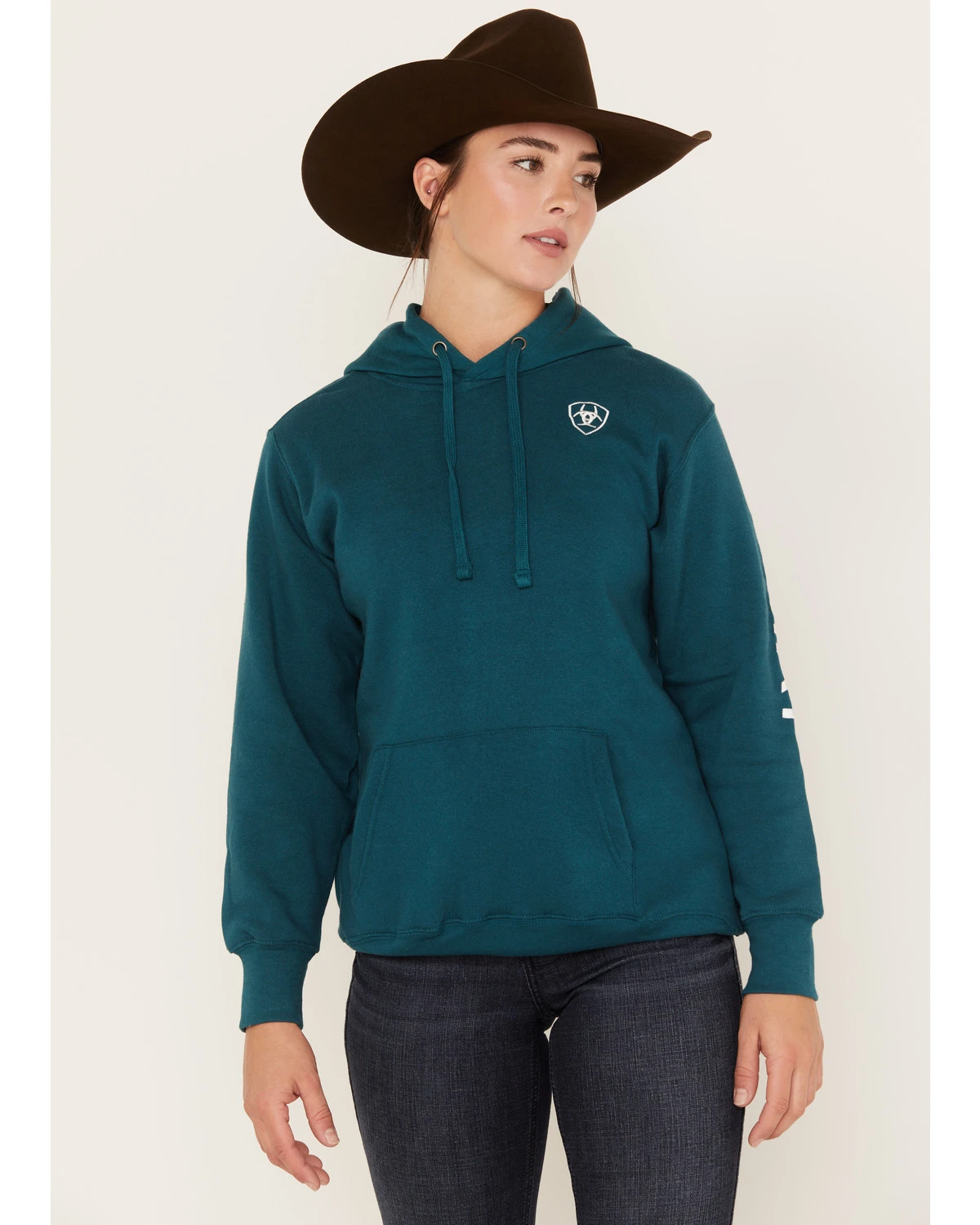 Ariat Women's Embroidered Logo Hoodie 2 Ariat Women's Embroidered Logo Hoodie - Image 2