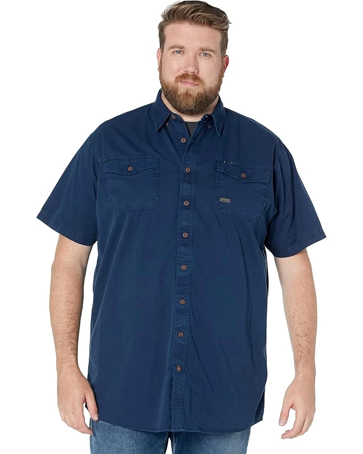 Ariat Big & Tall Rebar Washed Twill Short Sleeve Work Shirt 1 Ariat Big & Tall Rebar Washed Twill Short Sleeve Work Shirt