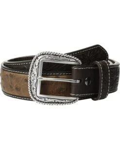 Ariat Tooled Tab Ostrich Belt