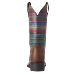 'Ariat' Women's Round Up Square Toe - Brown / Serape -Ariat F21 WMS WEST 10038421 heel 1024x1024@2x