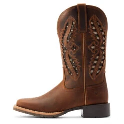 'Ariat' Women's Hybrid Rancher VenTEK 360 Western Square Toe - Distressed Tan